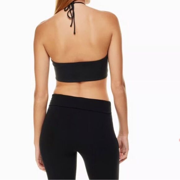 NWT Aritzia Sunday Best Cora Multi twist bandeau top in Black- Size XS - Picture 2 of 8